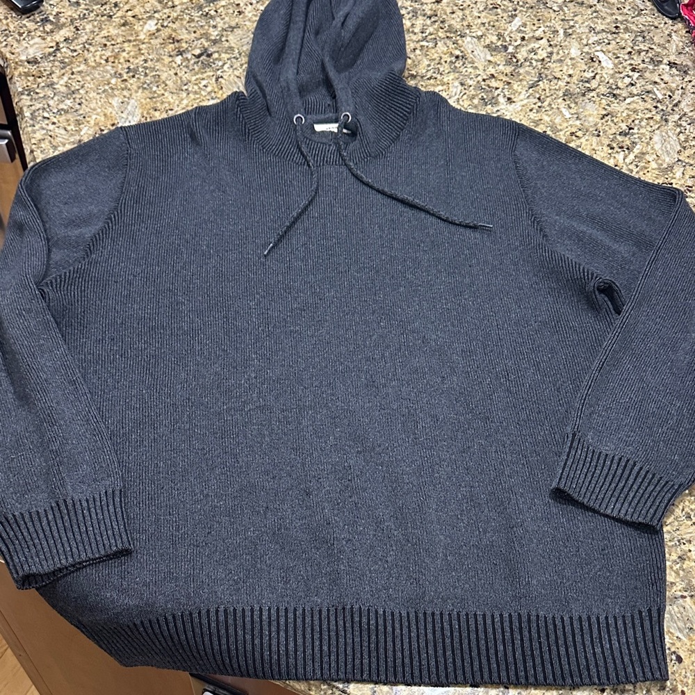 Weatherproof Dark Gray Hooded Sweater